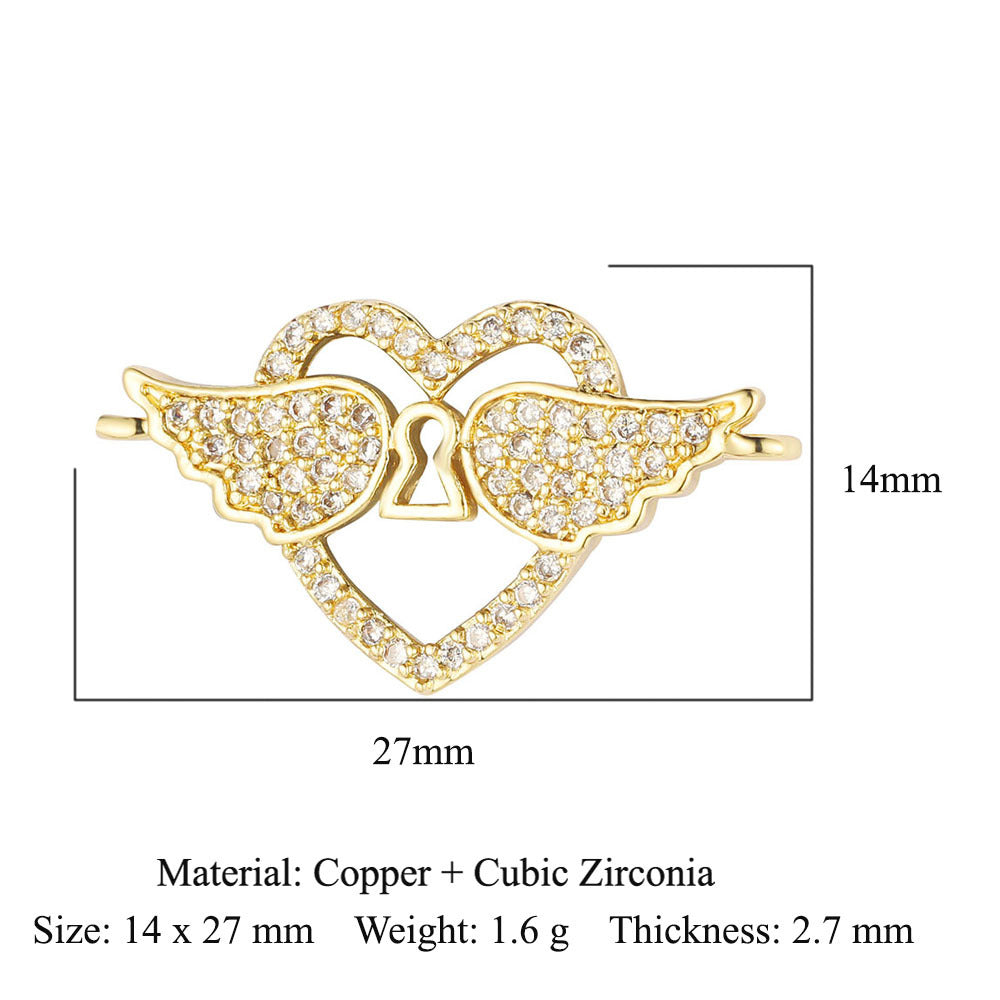 Copper zircon DIY jewelry accessories dripping love