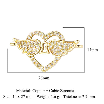 Copper zircon DIY jewelry accessories dripping love