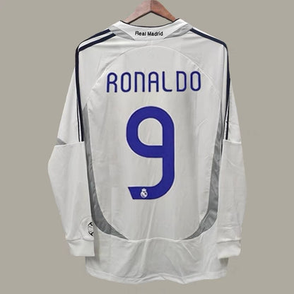 06-07 Real Madrid Retro Local Visitante Ronaldo Beckham Ra¨²l Guti Jersey 