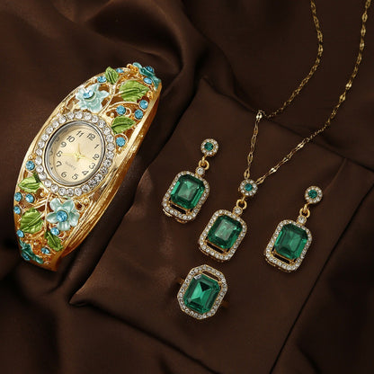Bracelet watch retro literary jewelry set