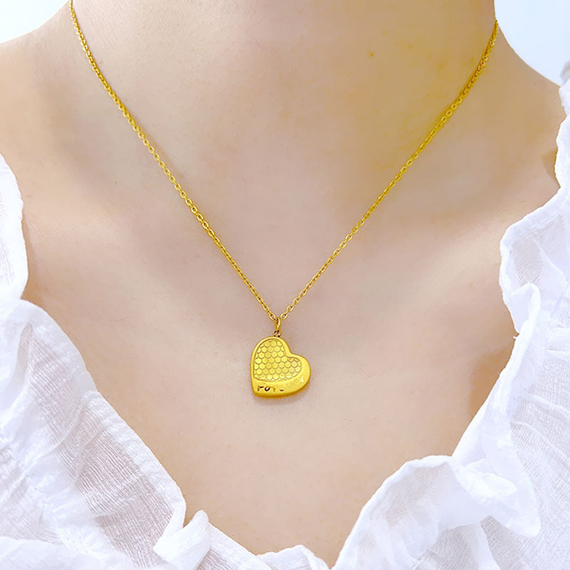 French Elegance Steel Necklace, Unique Design