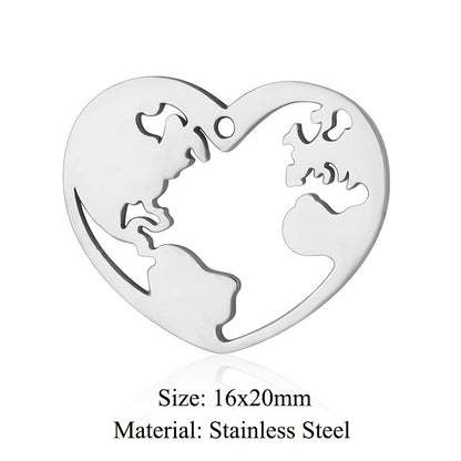 5 pcs/bag boys and girls titanium steel pendant love pendant