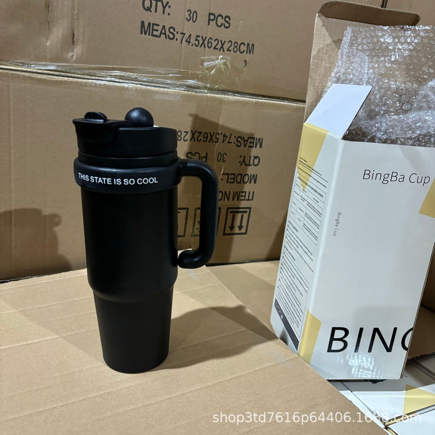 30Oz Car Cup with Handle 304 Stainless Steel