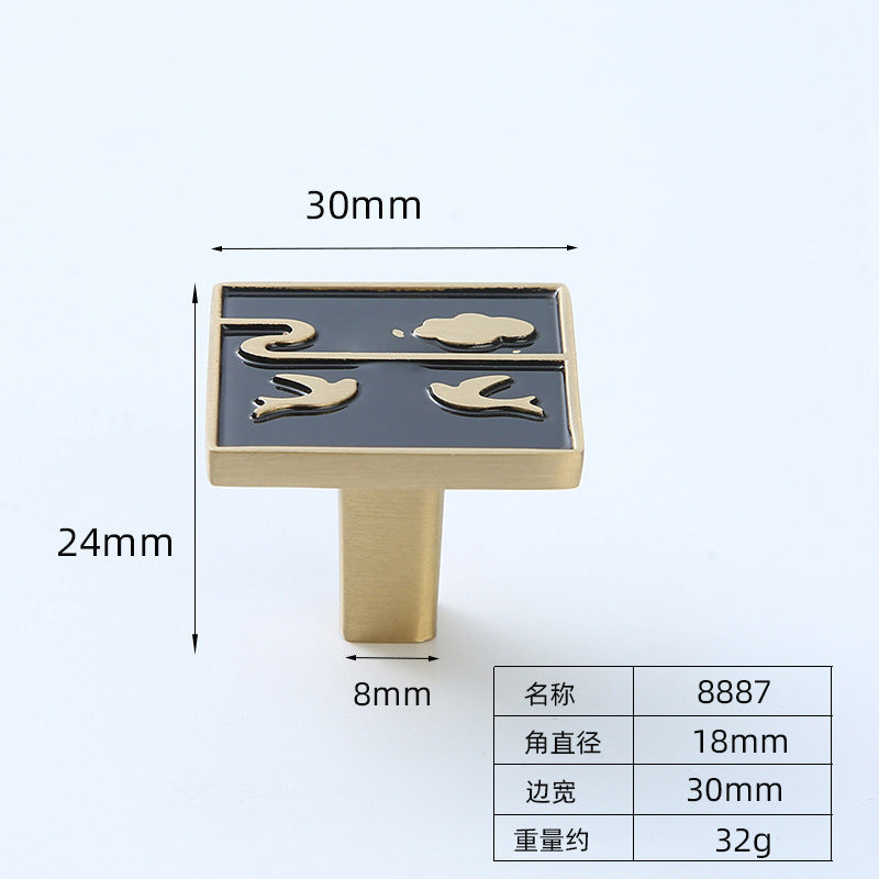 Chinese black copper handle