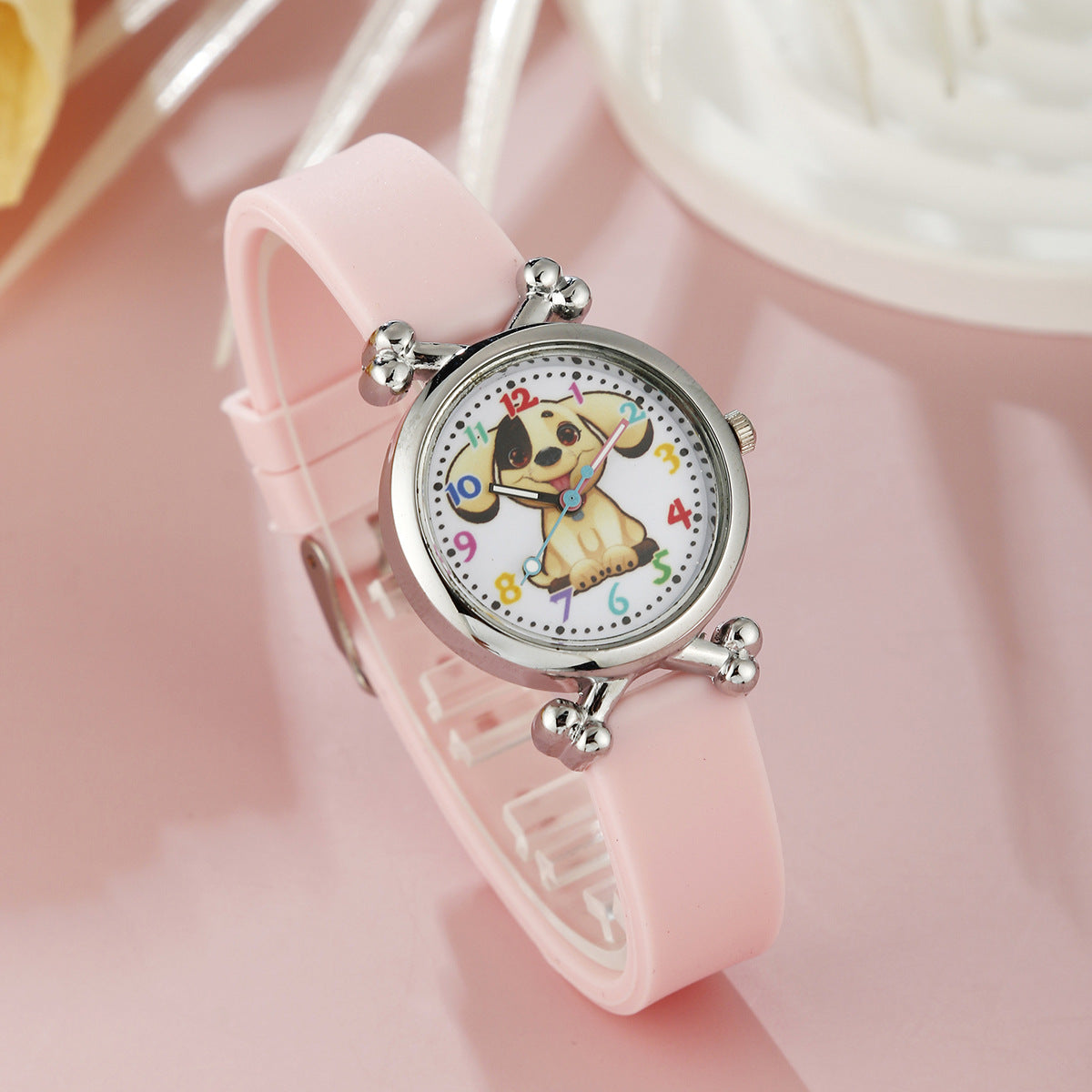 Cute puppy cartoon silicone watch