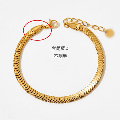 Golden fish scale bracelet