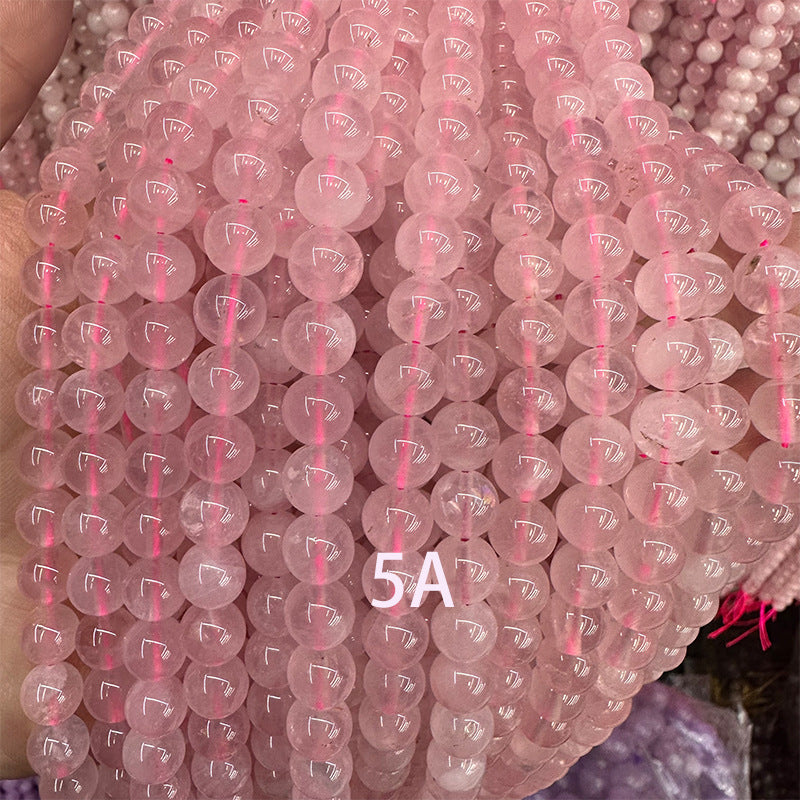 6-12mm natural Madagascar pink crystal beads