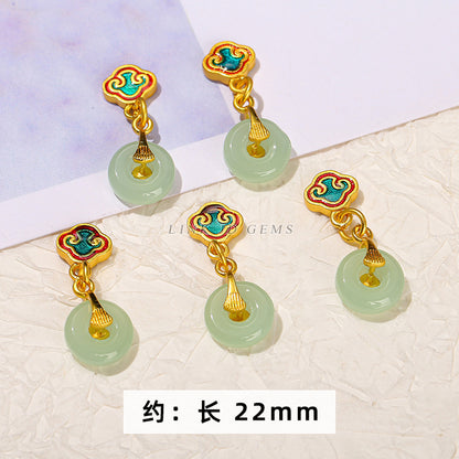 Ancient sand gold dripping copper accessories