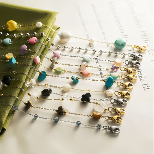 Natural Stone 18K Gold Bracelet