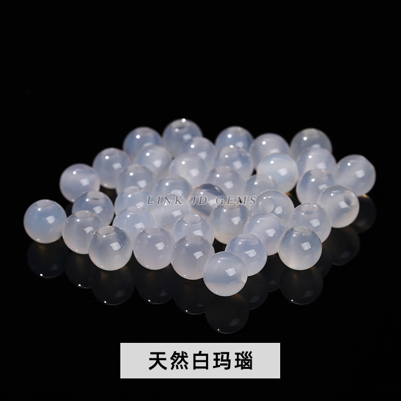 agate large hole beads DIY necklace positioning beads