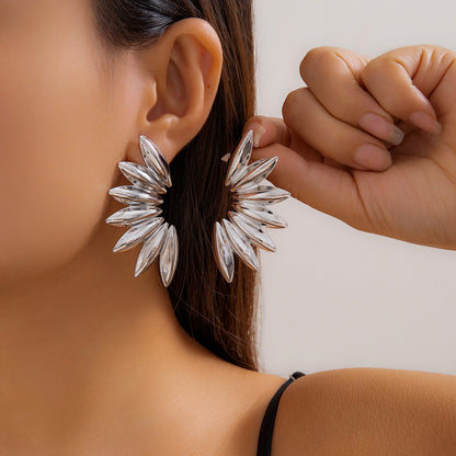 Fan Burr Earrings
