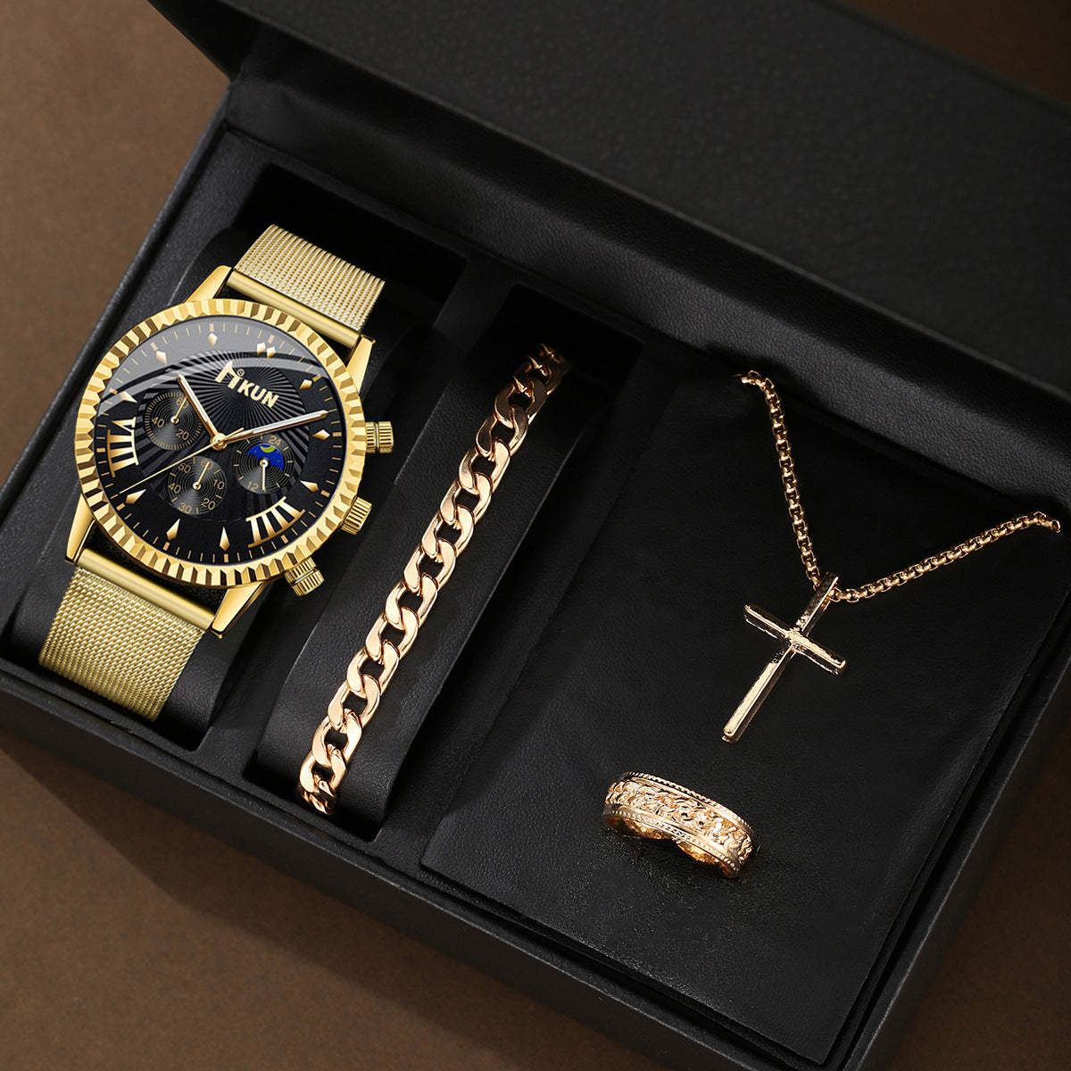 Quartz watch cross set