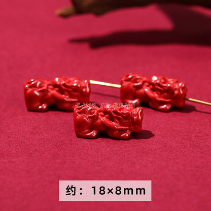 Emperor Sand Carving Accessories Lotus Pixiu Loose Beads