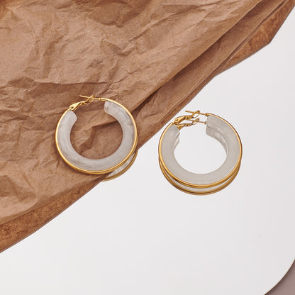 Acrylic resin earrings