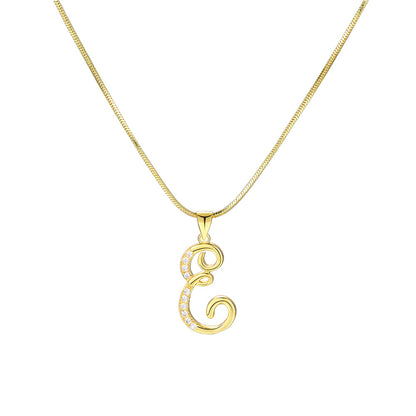 European and American 26 letters gold necklace