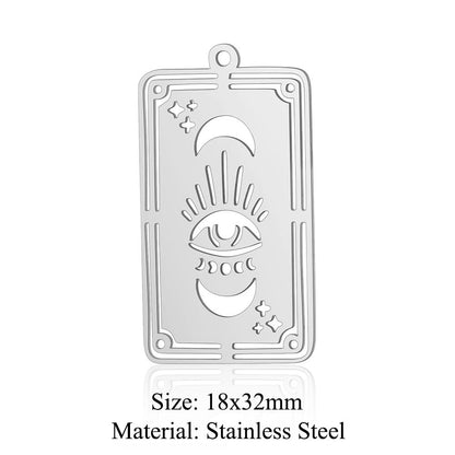 5 pcs/bag witch hat titanium steel eye pendant