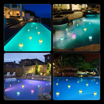Outdoor solar water float light night light
