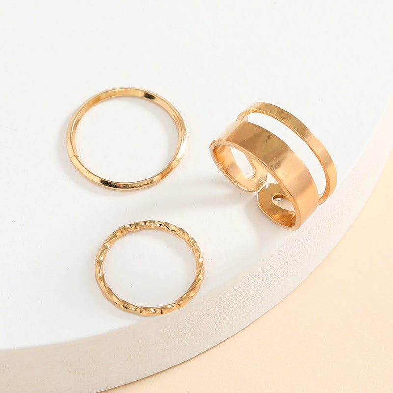 Three-piece combination ring cover ring
