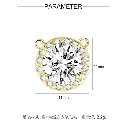 Colgante de collar entrelazado con espigas de trigo 