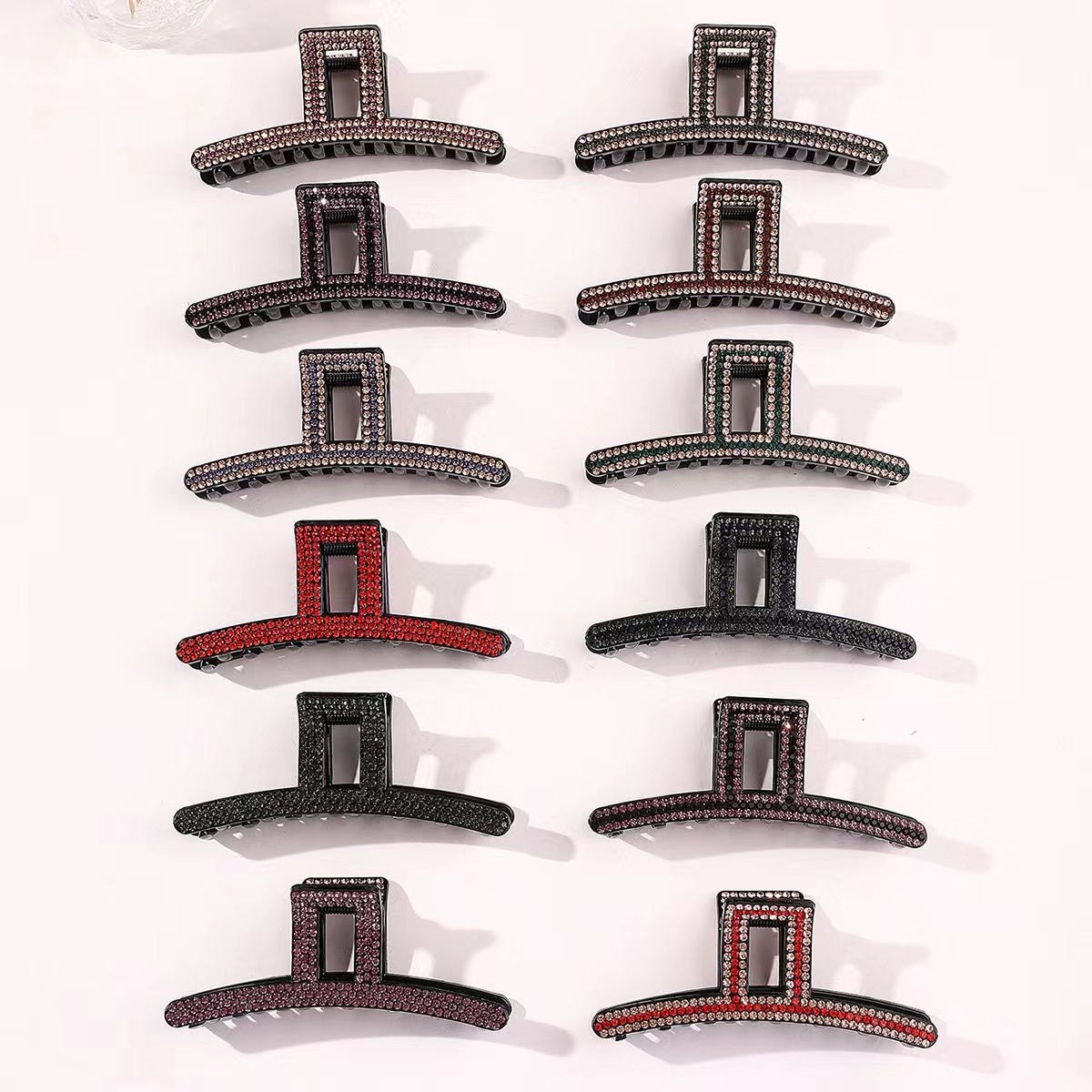 Korean High-End Claw Clip with Rhinestones Bow