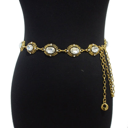 Rhinestone Metal Chain Waist Chain