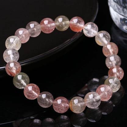 8A Natural Color Rabbit Hair Crystal Bracelet