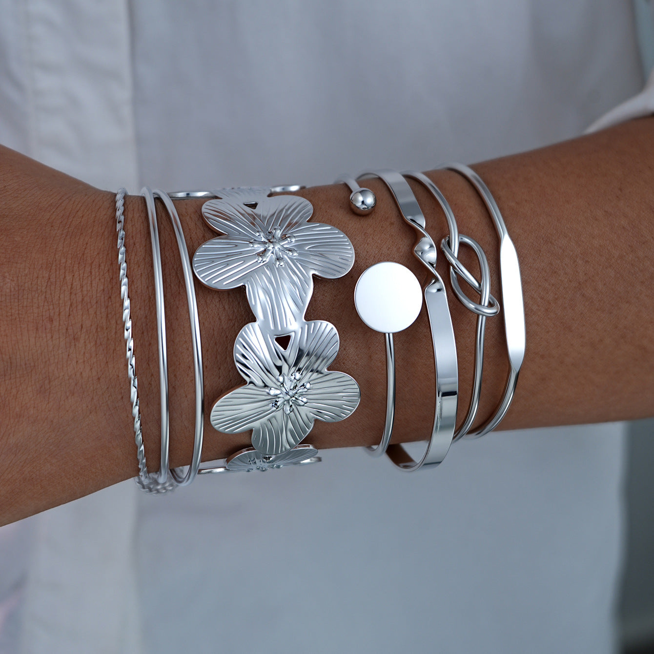 Retro Open Chain Bracelet Set