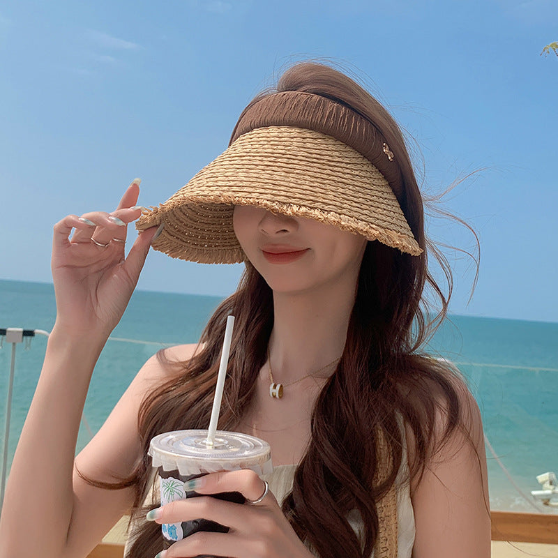 Sombrero de paja con visera popular 