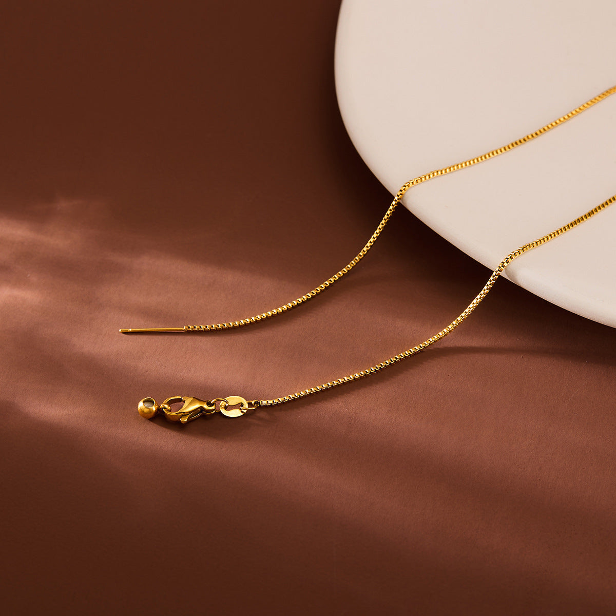 45cm Adjustable Titanium Steel Clavicle Chain — Stainless DIY Pendant Necklace