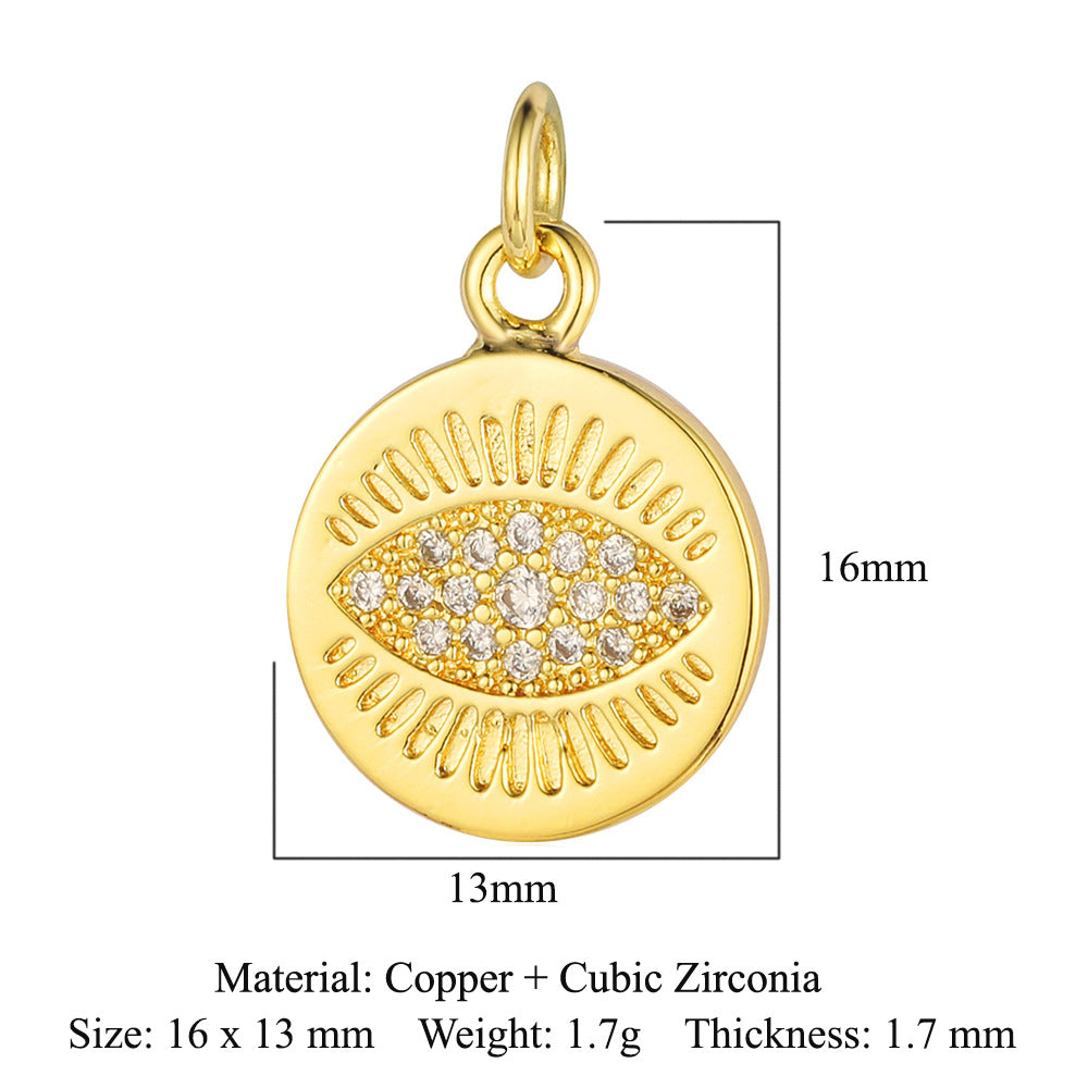 Elephant starfish tropical fish copper zircon pendant