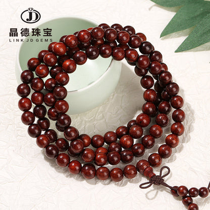 8Mm Blood Sandalwood Bracelet 108 Buddha Beads