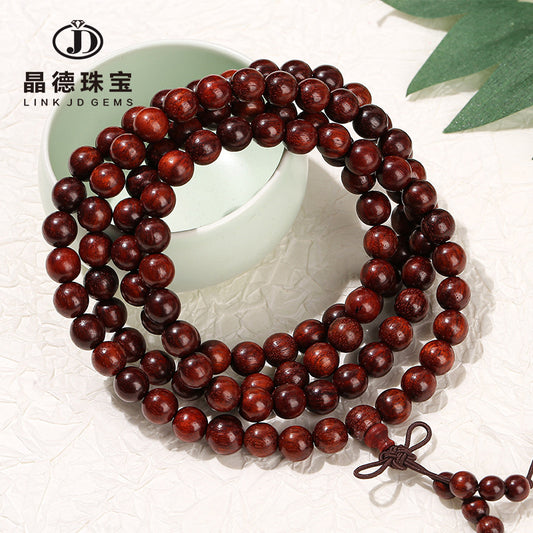8Mm Blood Sandalwood Bracelet 108 Buddha Beads