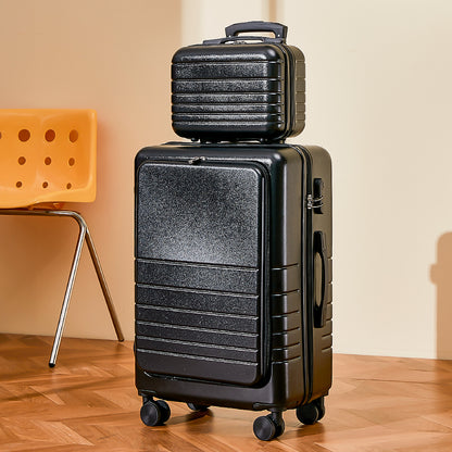Front open suitcase for men and women