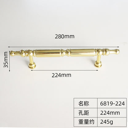 Wardrobe door brass handle