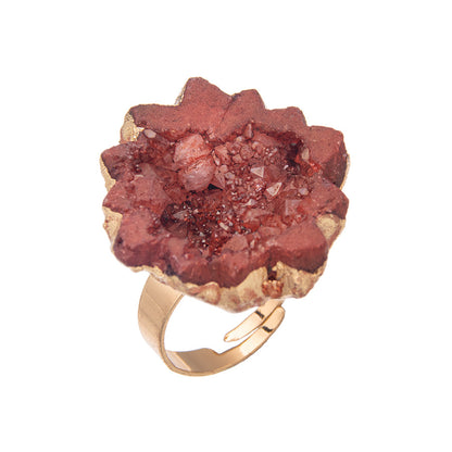 Crystal Cave Sunflower Slice Ring
