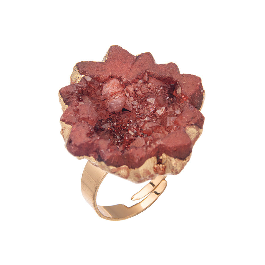 Crystal Cave Sunflower Slice Ring