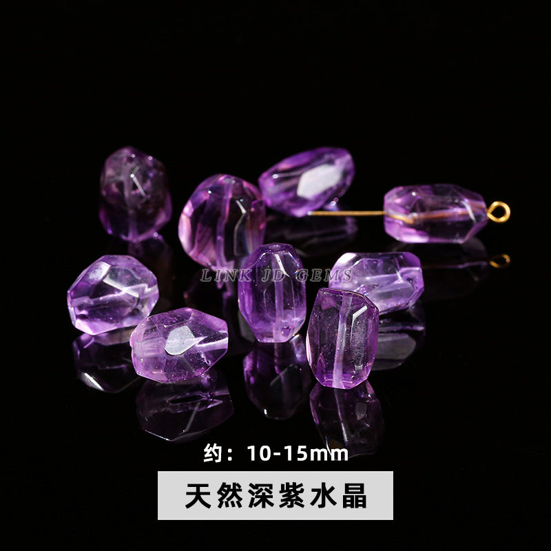 Amethyst engraving Pixiu nine-tailed fox single loose bead