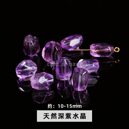 Amethyst engraving Pixiu nine-tailed fox single loose bead
