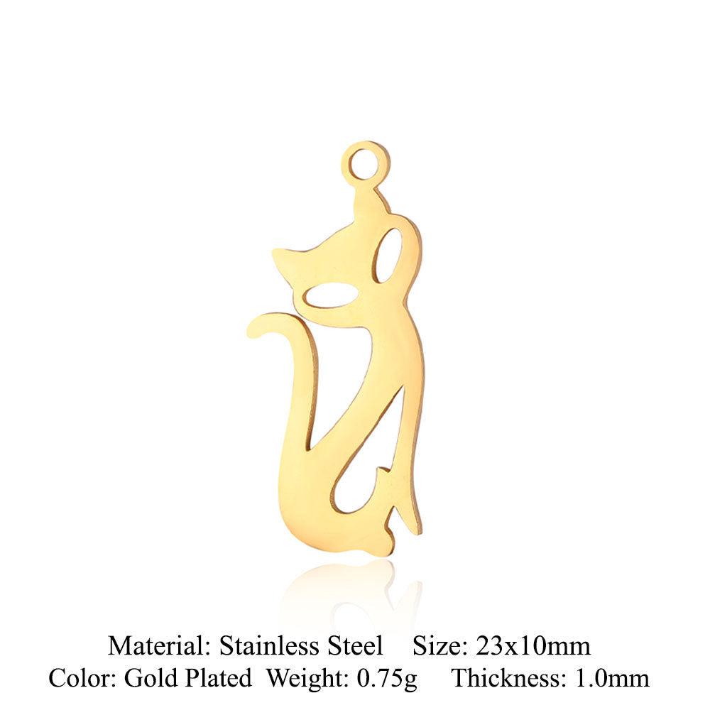 5 pcs/titanium steel pendant swan elephant gecko dolphin