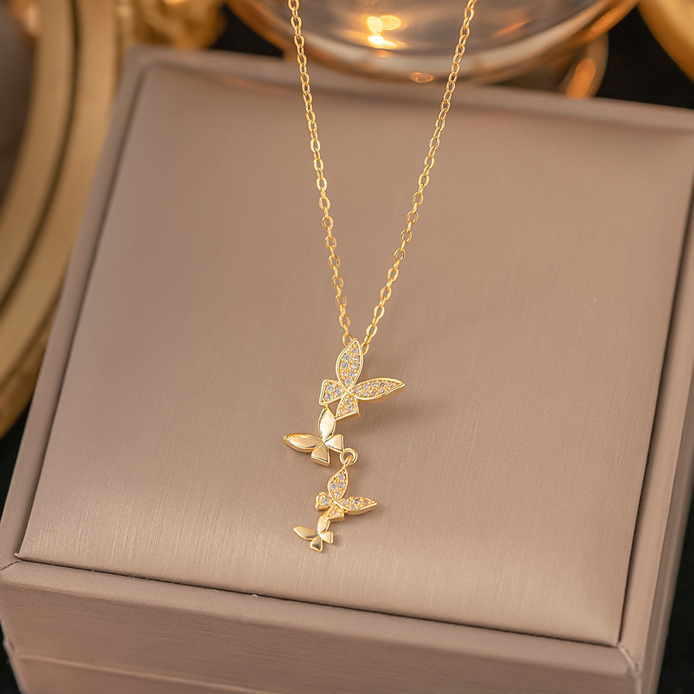 Titanium Steel Copper Pendant Necklace