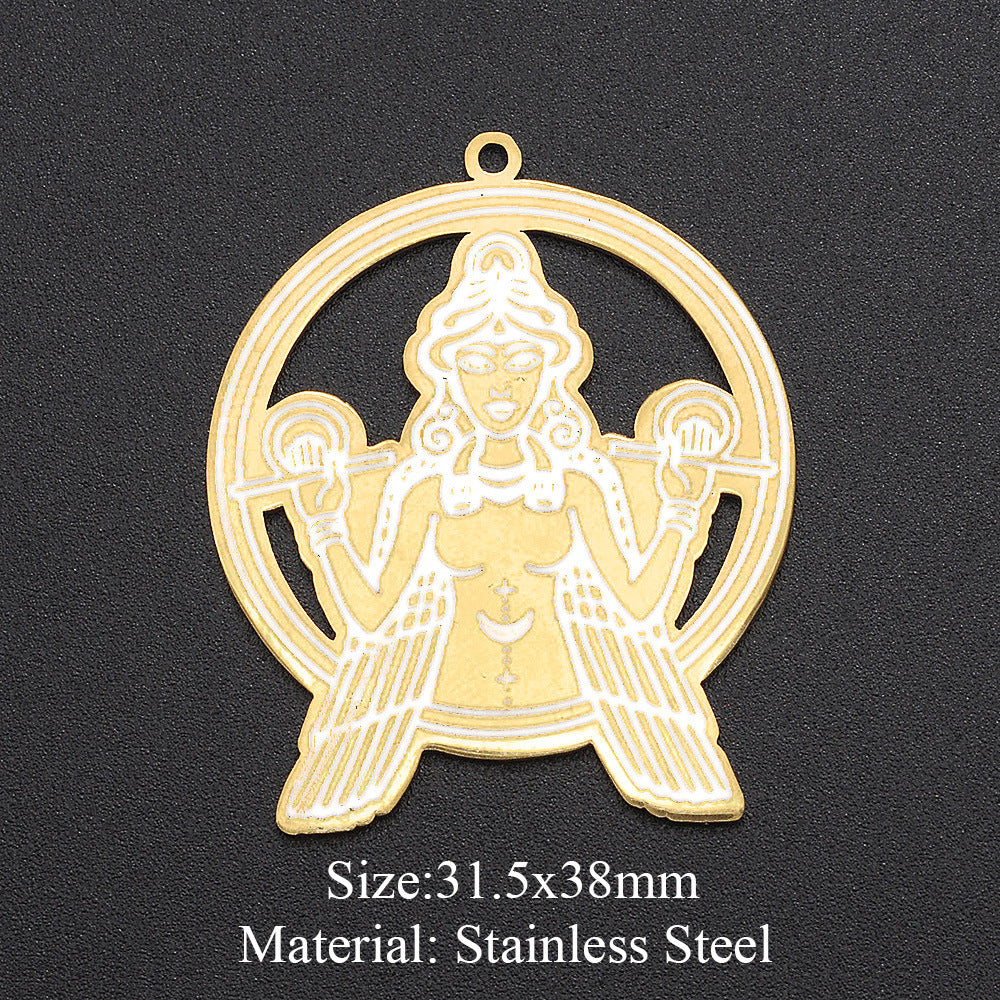 5 piezas/paquete, colgante de sol con forma de ojo de reloj de arena. 