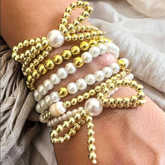 Baroque Pearl Multi-layer Bracelet Set