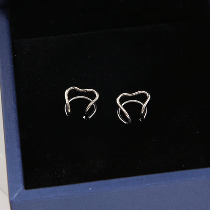 Juego de dos pendientes personalizados en forma de corazón 