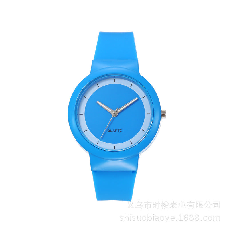Student Candy Color Silicone Watch Minimalist Sport
