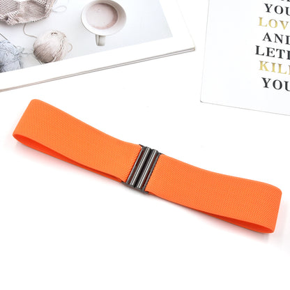 Red elastic waist seal wide belt