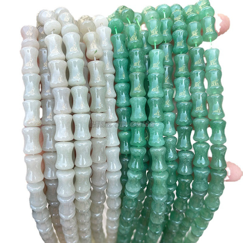 8X12mm Green Dongling Bamboo Beads Loose Beads