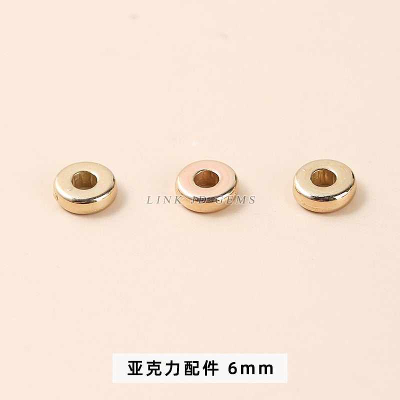 Gold-plated acrylic beads