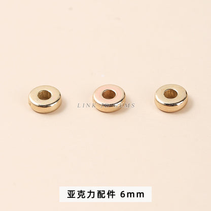 Gold-plated acrylic beads