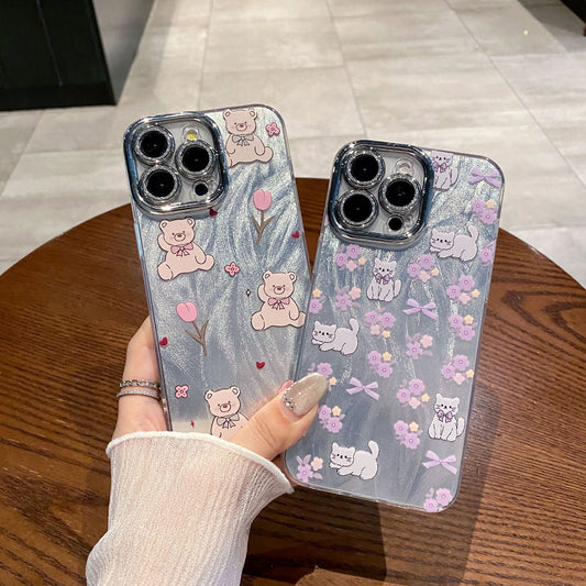 Funda de plumas de precisión OPPO Reno12 Pro A58 A72 Dibujos animados 