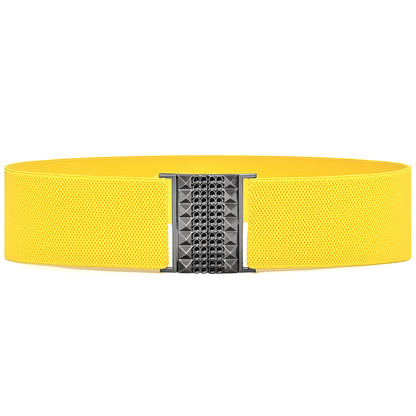 Belt Gold pair buckle elastic belt